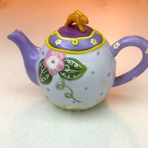 Teapot with purple green